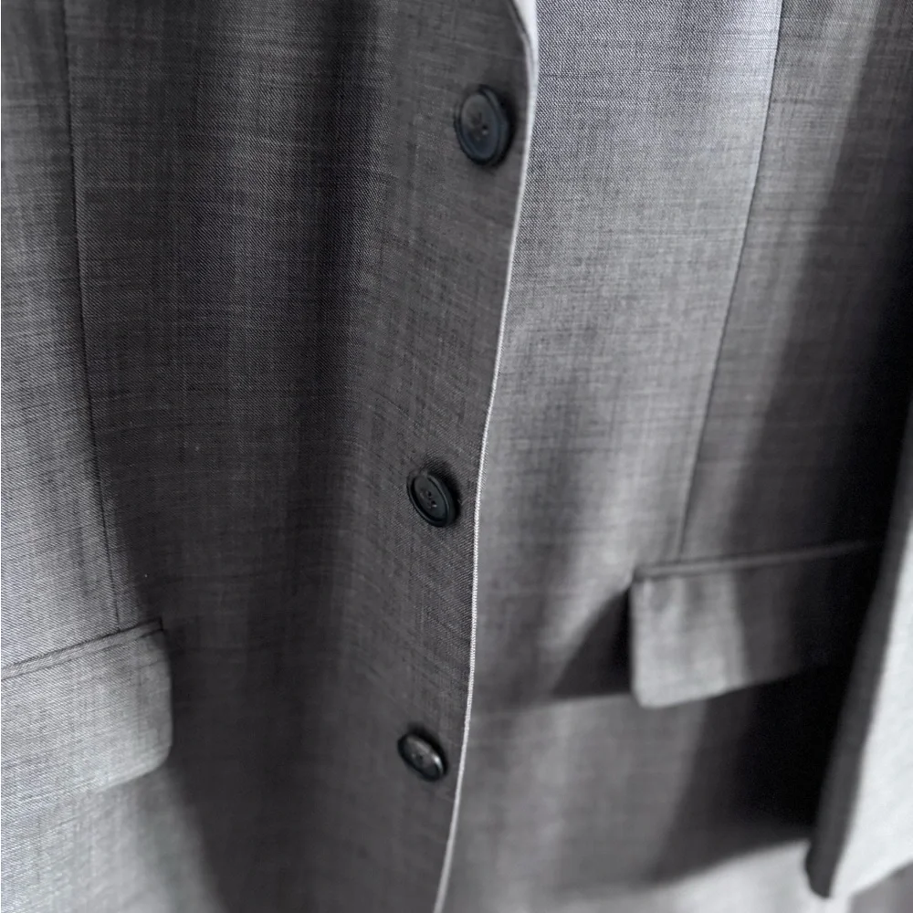 Stafford Classic Gray/Brown Men's Suit Jacket 44R Pants 36/32